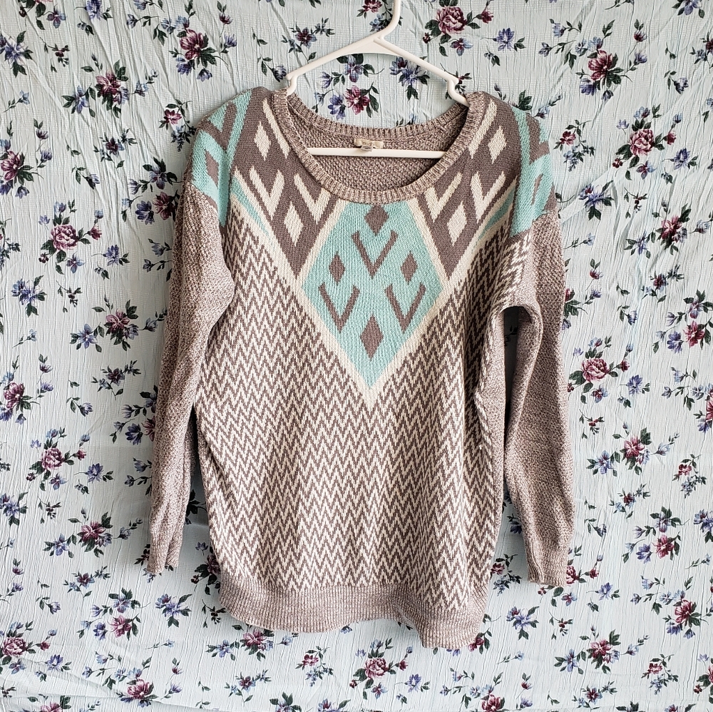 Gray and blue Urban Outfitters sweater